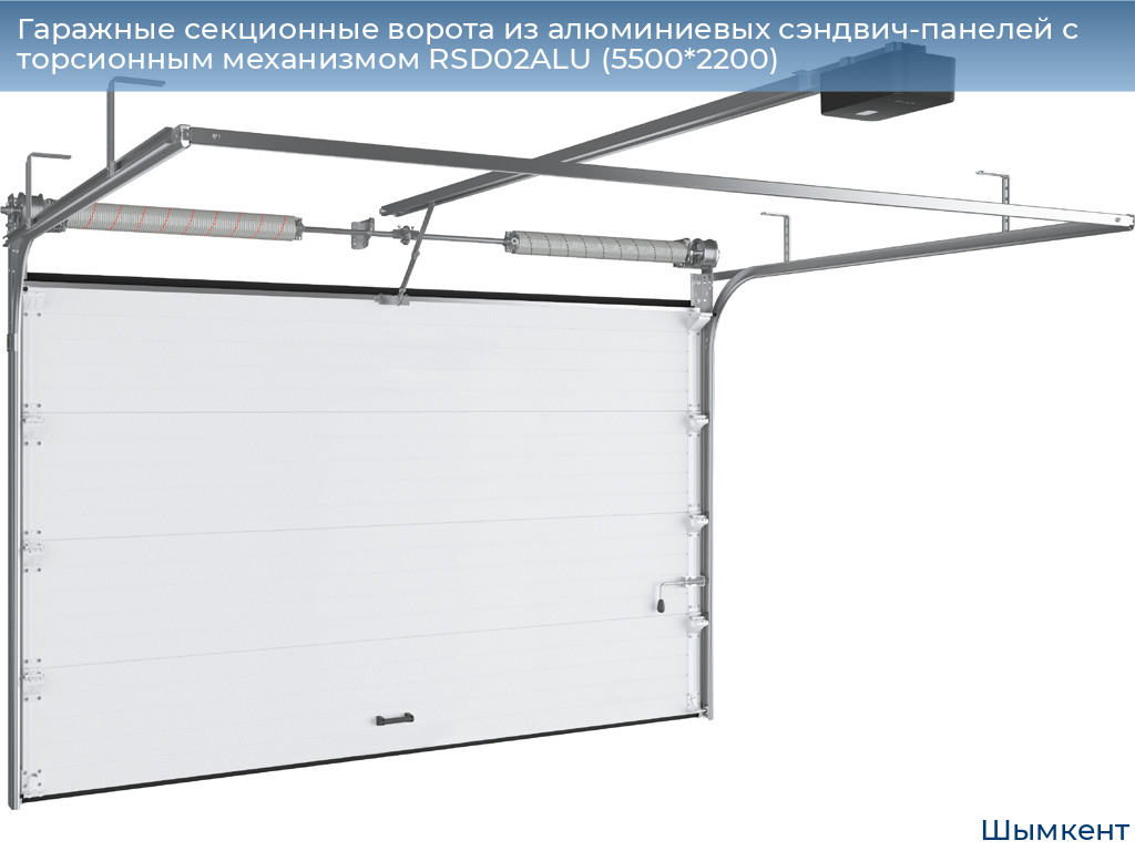 Гаражные секционные ворота из алюминиевых сэндвич-панелей с торсионным механизмом RSD02ALU (5500*2200), chimkent.doorhan.ru