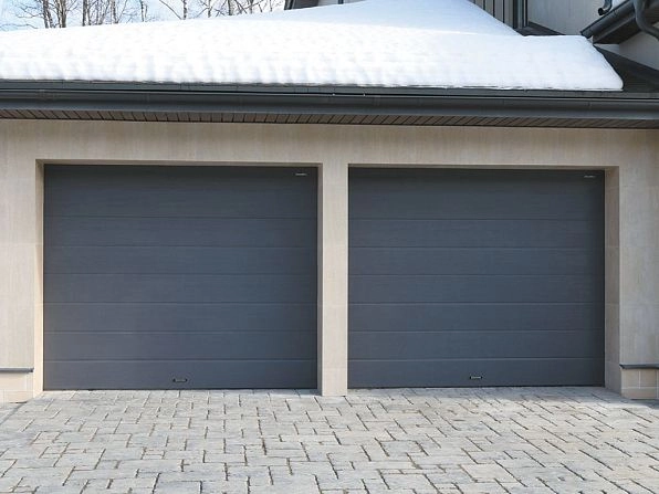 Cекционные ворота 3300х2150 мм антрацитовые DoorHan RSD02, chimkent.doorhan.ru